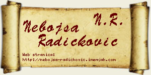 Nebojša Radičković vizit kartica